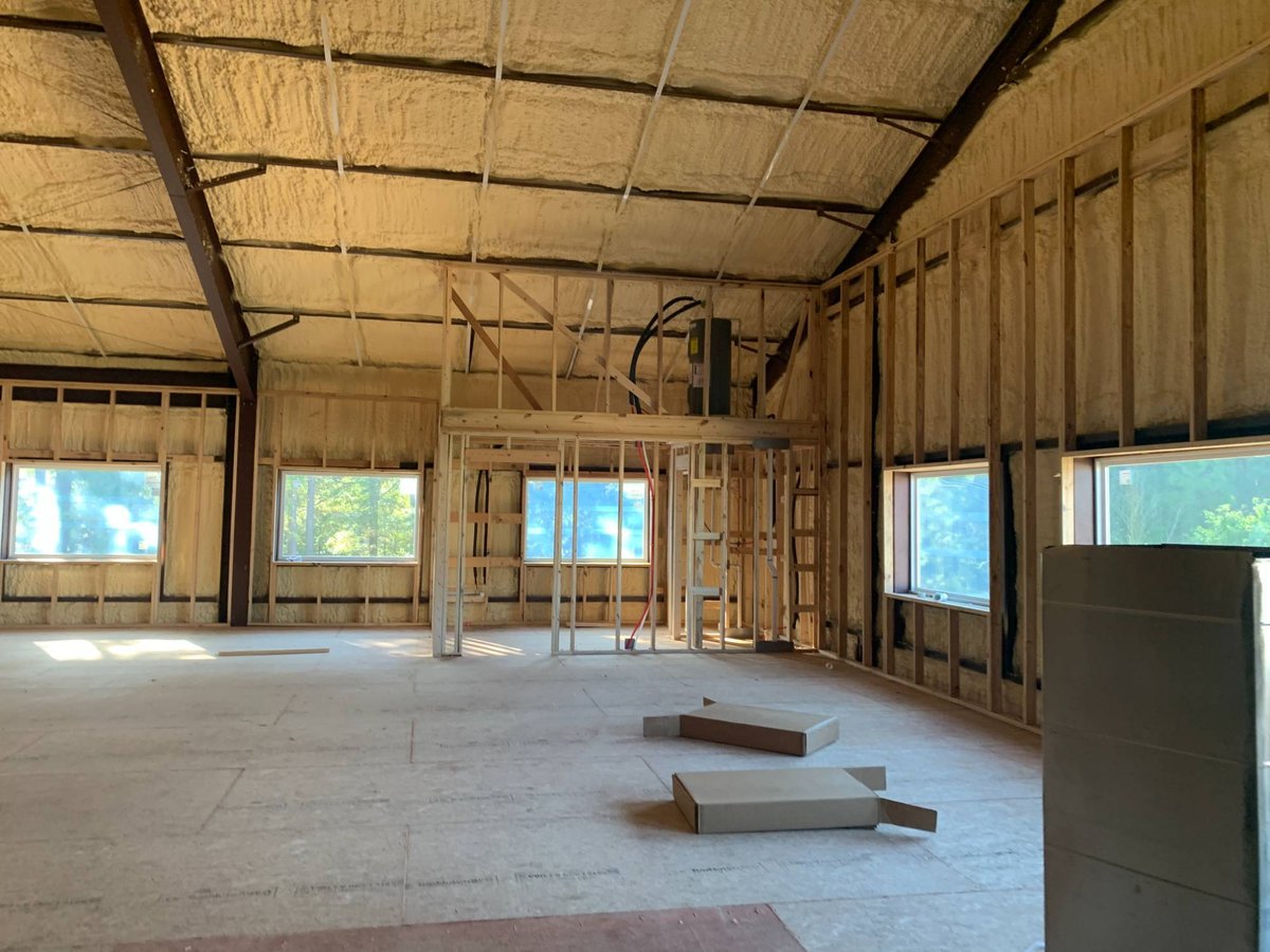 Commercial interior framing and open workspace construction by Wonderview Home Services in New Waverly, TX.-optimized